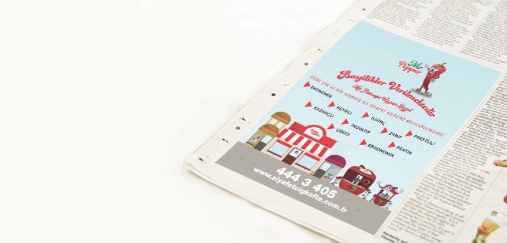 Ziyafet Çiğköfte Gazete İlanı Tasarımı